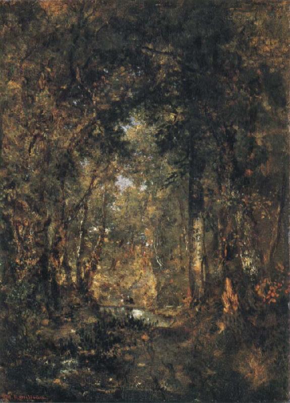 Theodore Rousseau In the Wood at Fontainebleau France oil painting art